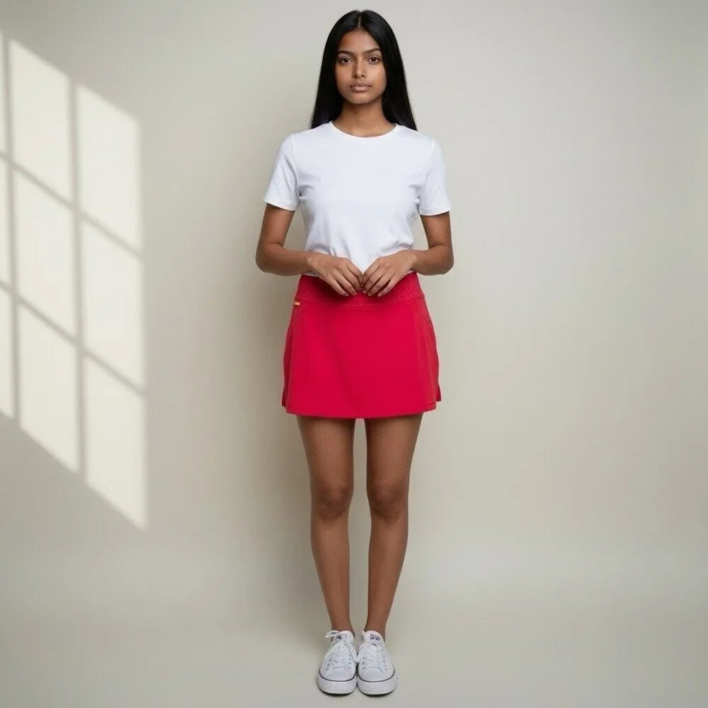 Lole Womens Skort Sz Small Coral Running Golf Tennis Walking Gym Workout Skirt
